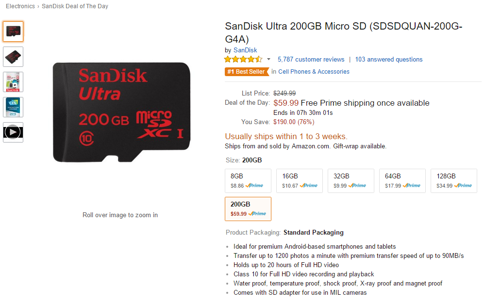 SanDisk's 200GB