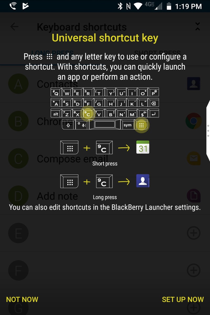 Steps To Use The Speed Key And BlackBerry KEY2 Keyboard Shortcuts